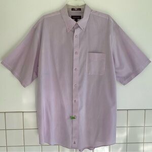 Nordstrom Men's Lavender Mini Pin Stripe Short Sleeve 1 Pocket Shirt. XL